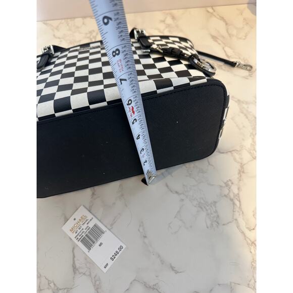 Michael Kors checkerboard small jet set travel tote handbag leather - Picture 11 of 11